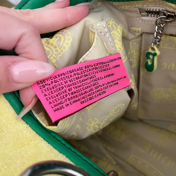 Auth VTG Y2K JUICY COUTURE Enfant De Juicy Terry Cloth Diaper Bag - Picture 14 of 14